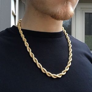 1mm 18k Gold Chain Rope Dookie Chain 